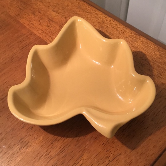 New Fall Ceramic Candy Dish Trinket Bowl Leaf Pattern Dish From Portugal - Picture 2 of 11